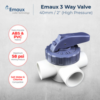 1pc Emaux ABS 3-way Valve 40mm / 50mm